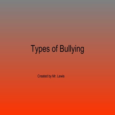 Types of bullying with pic