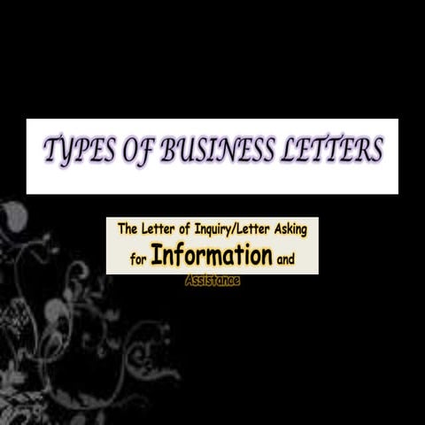 Types of business letters