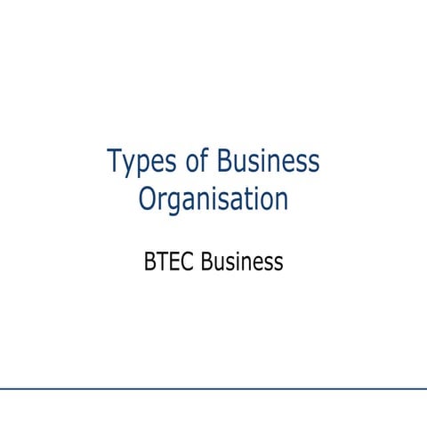 Types Of Business Organisation