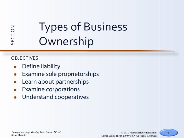 types of business ownerships