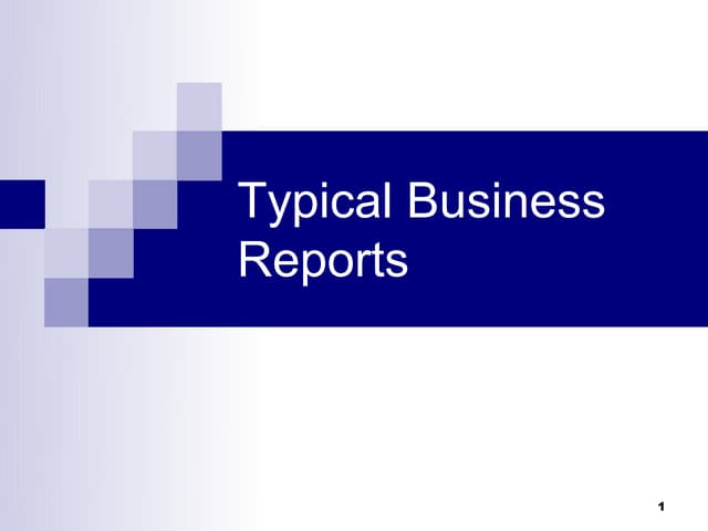 Types of business reports