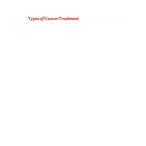 Types of cancer treatment