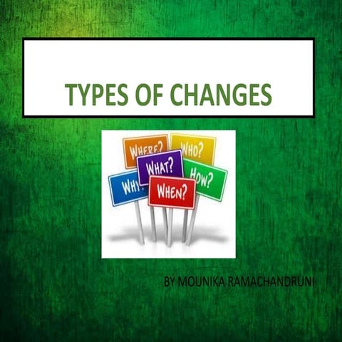 change management -Types of change