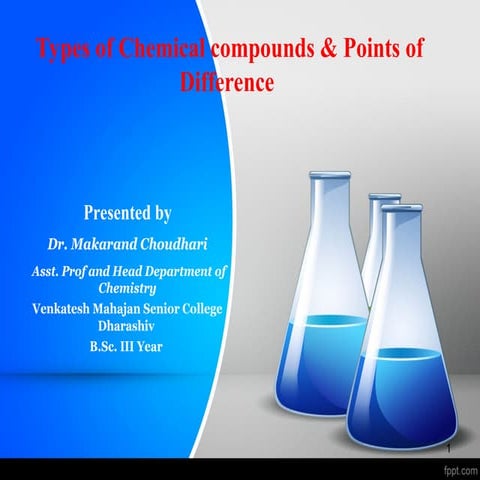Comprehensive Overview of Organic and Inorganic Chemical Compounds with ...