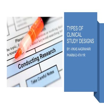 Types of clinical study designs