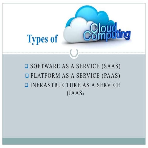 Types of cloud computing | PPTX | Cloud Computing | Internet