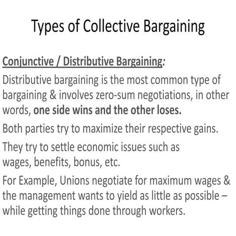 Types of collective bargaining