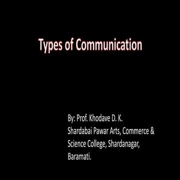 Types of communication