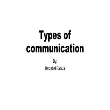 Types of communication verbal and Non Verbal | PPTX