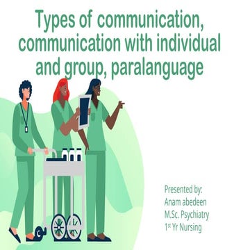 Types of communication, COMMUNICATION WITH INDIVIDUAL AND GROUP, PARALANGUAGE.pptx