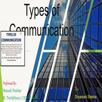 Types of communication manali patidar