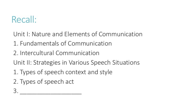 Types Of Communicative Strategies