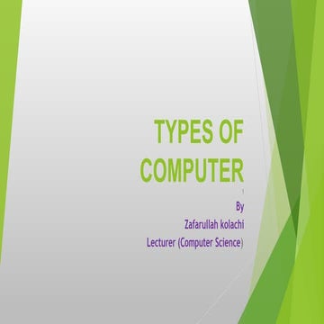 1.1.8 Types of computer & 1.1.8.1 Classification of Computers on the ...