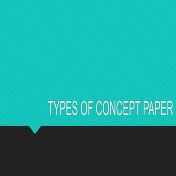 Types of concept paper