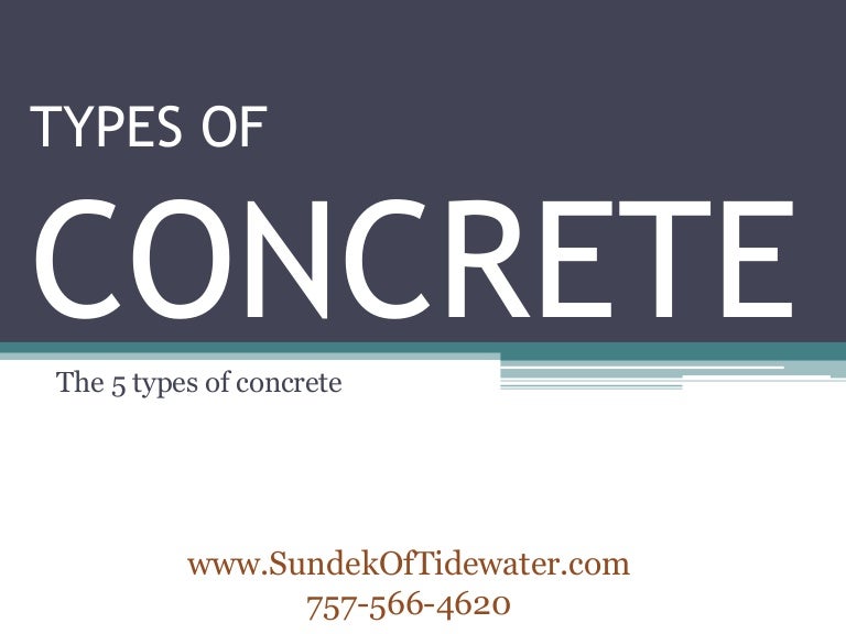 Types of concrete