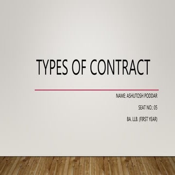 Types of contract