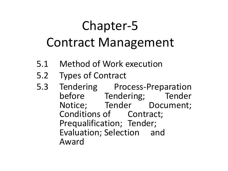 Types of contracts