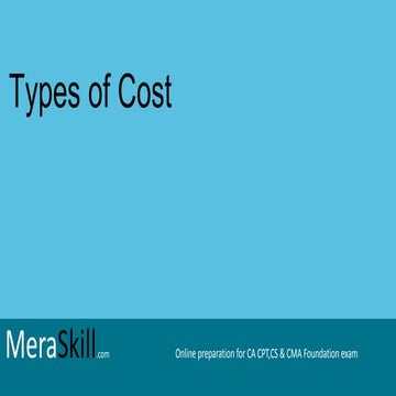 Types of cost