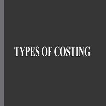 Types of costing