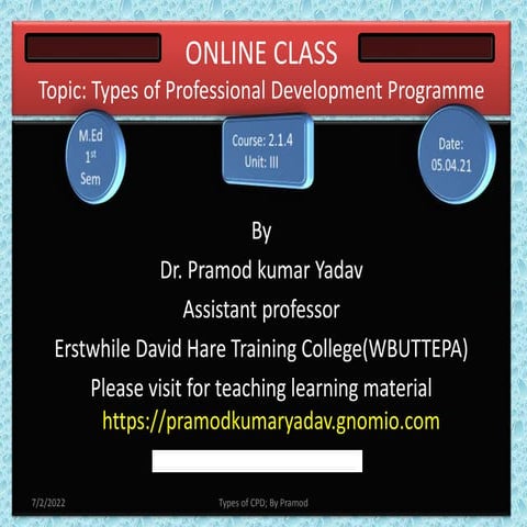 TYPES OF CONTINUOUS PROFESSIONAL DEVELOPMENT CPD.pptx