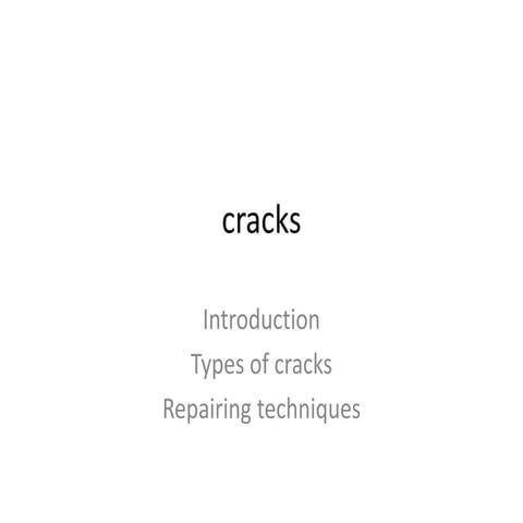 Types of cracks in concrete