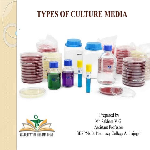 Types of culture media. Physical state, Functional and Oxygen Requirement