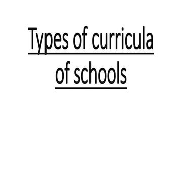 Curricula/Curriculum of the school 