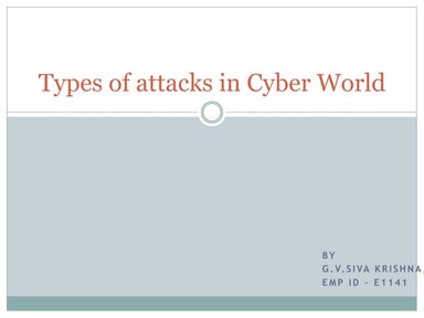 Types of cyber attacks
