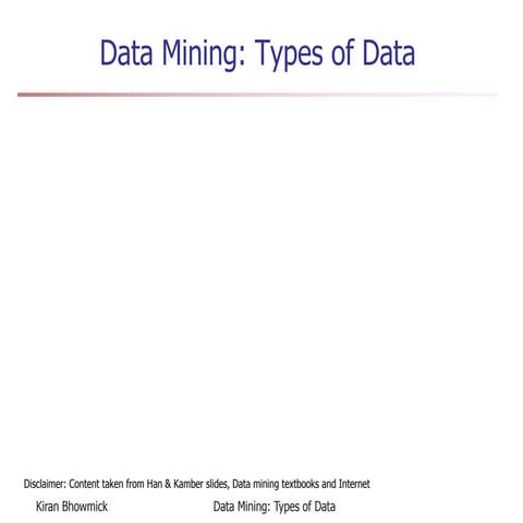 Types of data