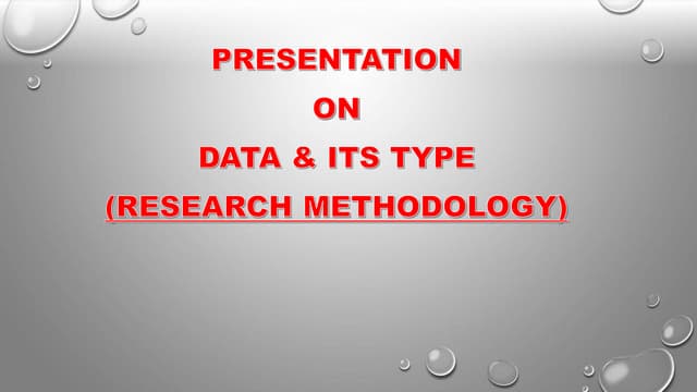 Types of data | PPTX | Resume Writing and Advice | Job Search