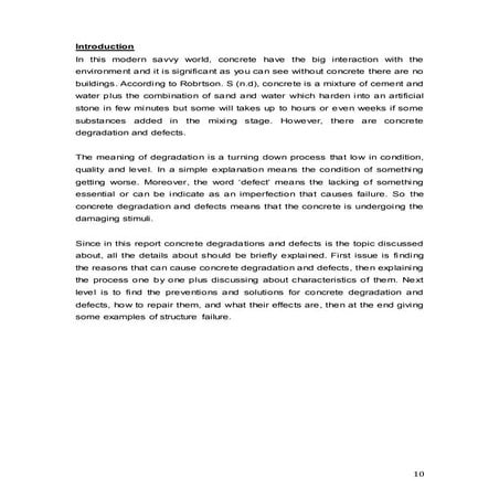 Types of defects and degradation