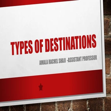 Types of destinations -CAMBRIDGE UNIVERSITY