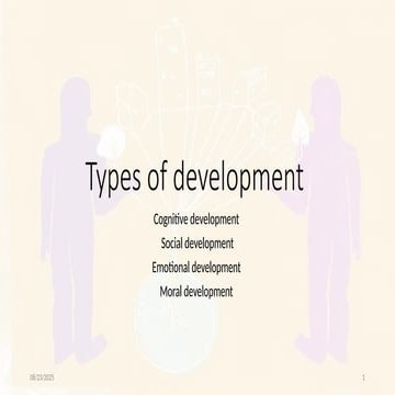 types of development like social, emotional, cognitive, moral development
