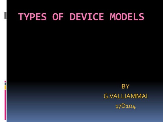 Understand Device Modeling | PDF | Consumer Electronics | Technology ...