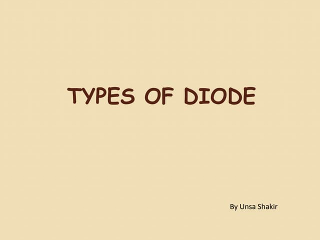 Types of diode