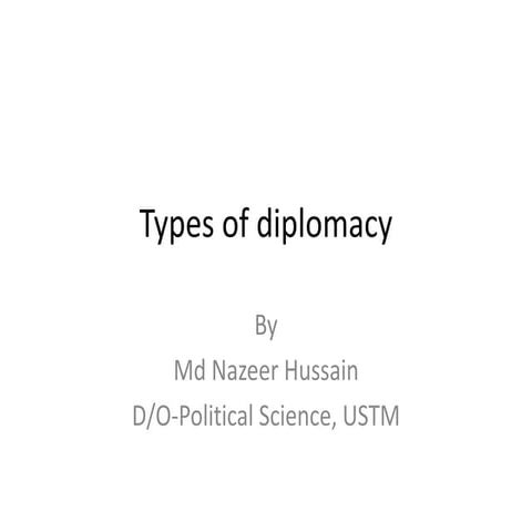 Types of diplomacy