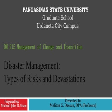 Types of disasters