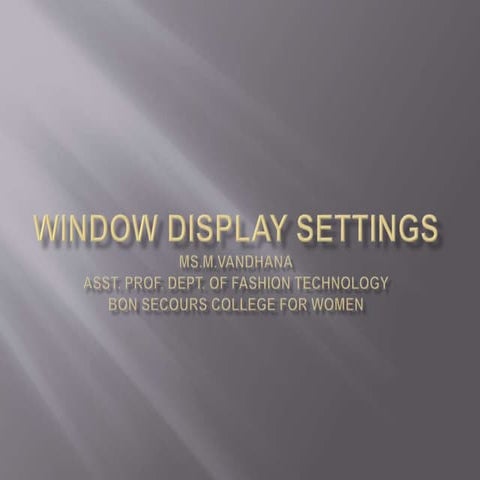 Types of display setting