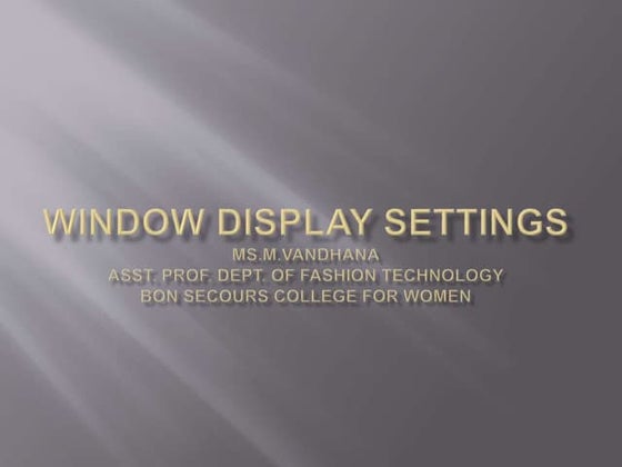 Vm window display | PPTX