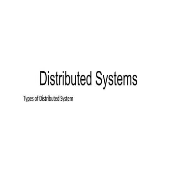 Comprehensive Overview of Distributed Systems: Clusters, Grids, and ...