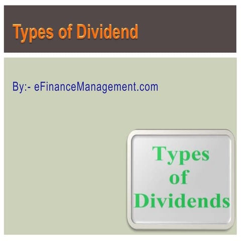 Types of Dividend