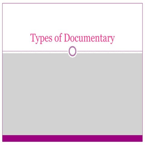 Types of documentary