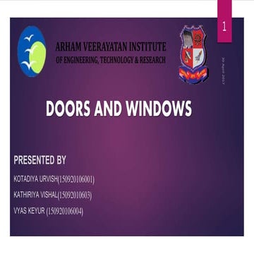 Types of doors and windows