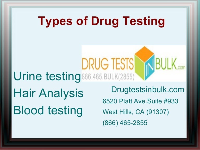 Types of drug testing