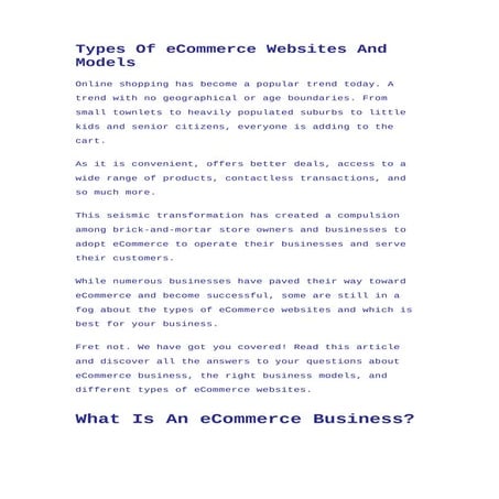 Types Of eCommerce Websites And Models.pdf