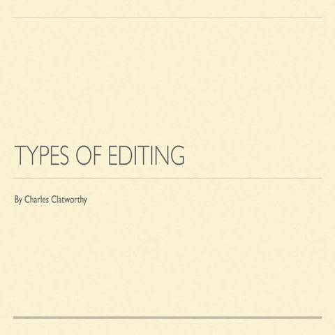 Types of editing 2