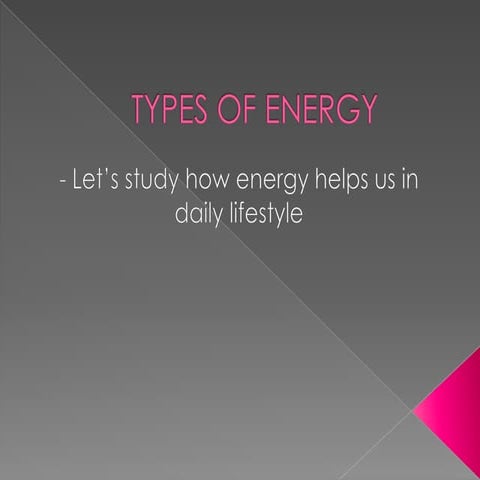 TYPES OF ENERGY