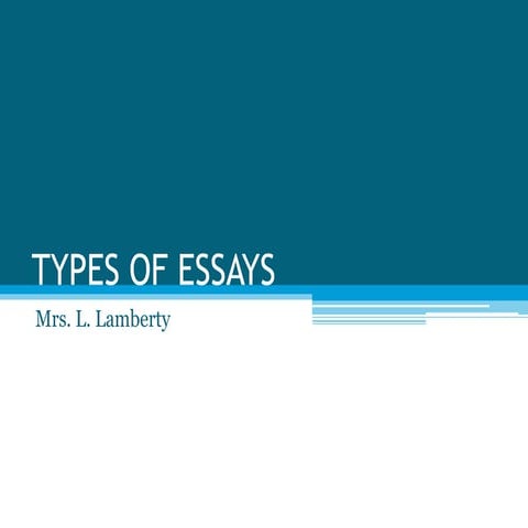 Types of essays