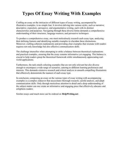 Examples Of Different Types Of Essays.pdf