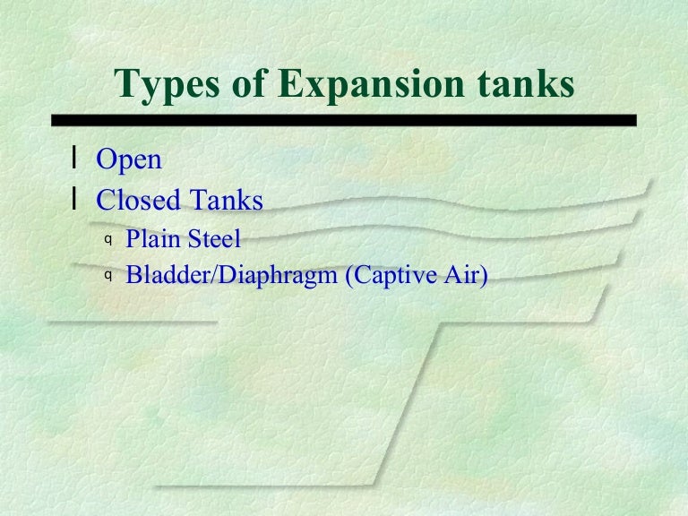 Types of Expansion Tanks